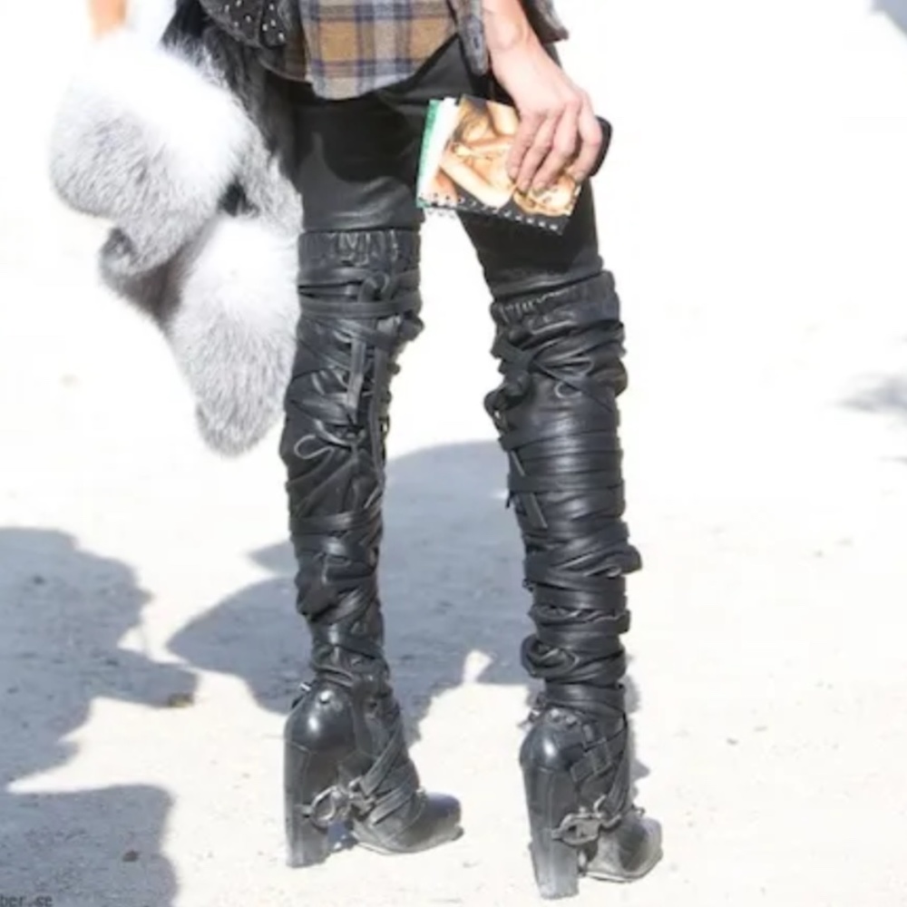 Rodarte Thigh High Bondage Boots